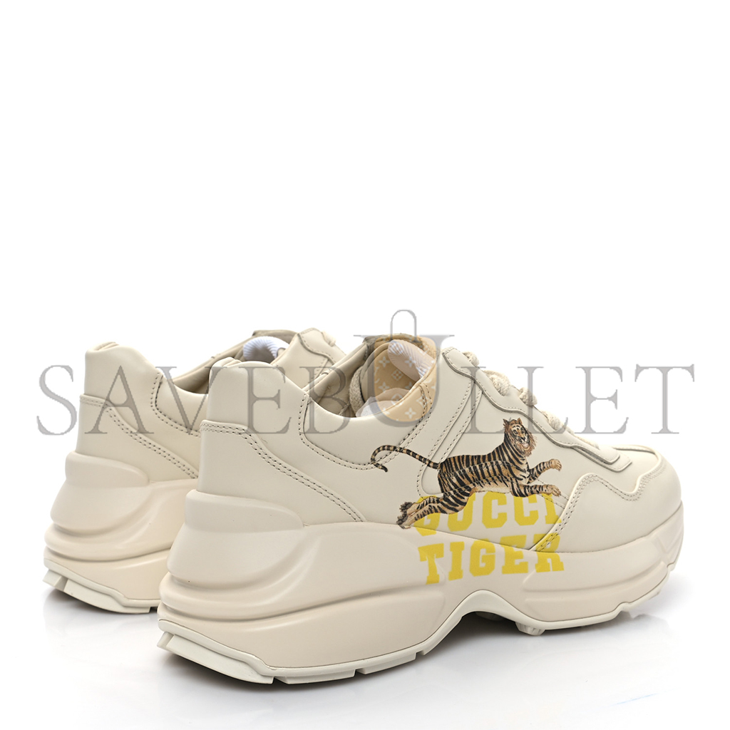 GUCCI CALFSKIN TIGER RHYTON SNEAKERS 